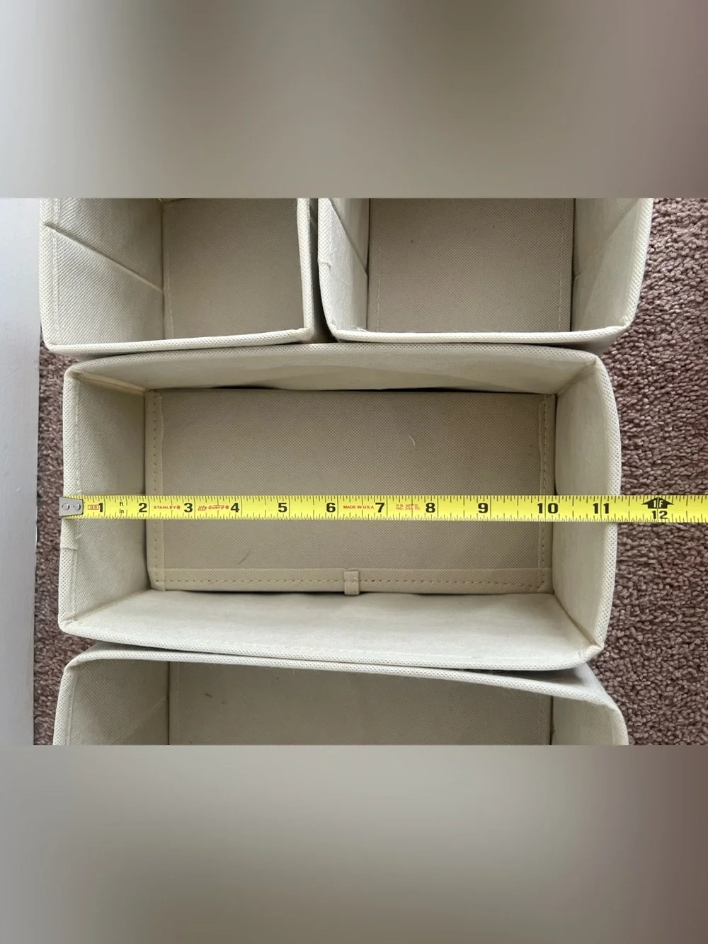 Canvas Storage Bin Set in Cream